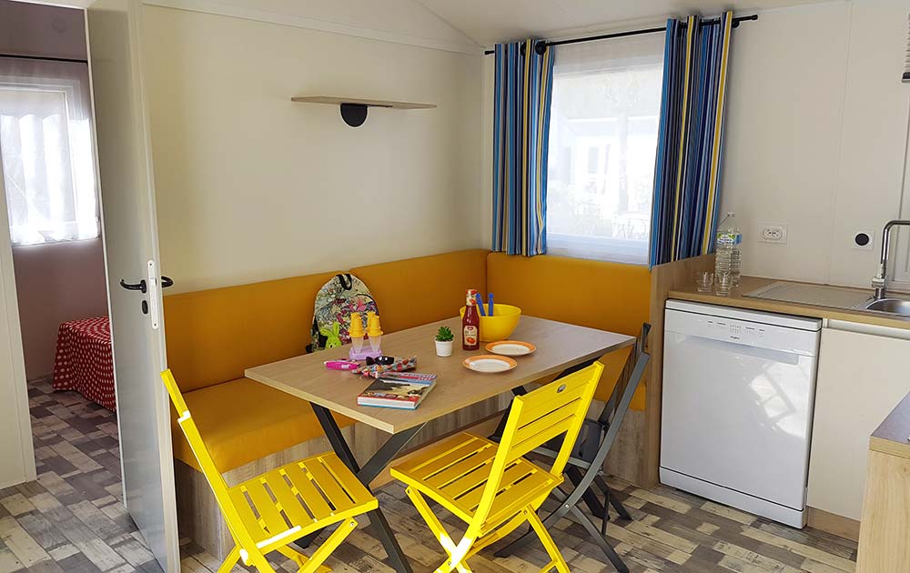 Hébergement cuisine mobil-home Baie de Somme